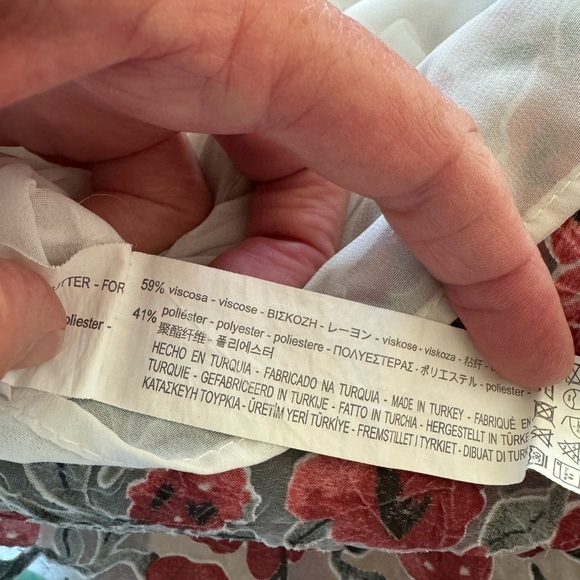 Zara Basic Sleeveless Pullover Floral Peplum Top / Lined / XSmall - Picture 11 of 12